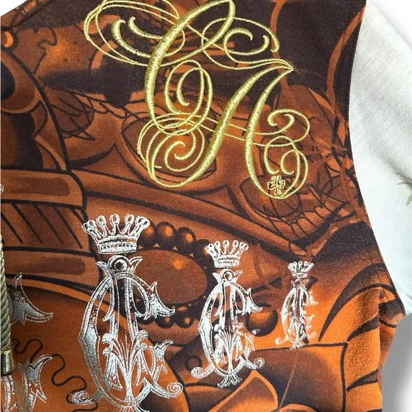 Vintage Christian Audigier Ed Hardy Full Zip Sweatshirt Men’s XL - Picture 6 of 15